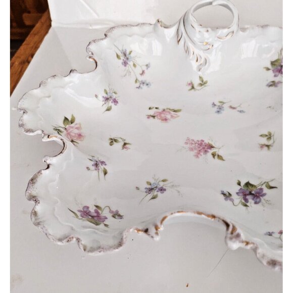 Antique ROSENTHAL MONBIJOU Scalloped Serving Platter Floral 11 3/4" x 10 1/2" - Picture 11 of 13